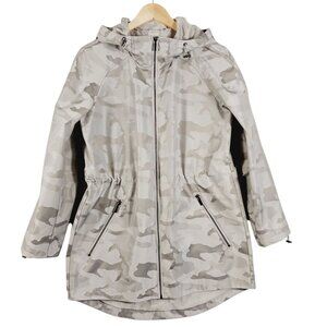 Chico's NWT  Rain/Weather Jacket, Beige/Gray/Multi Camo, Size 1 U.S. 8/10